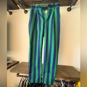 Green/Blue Striped Trousers